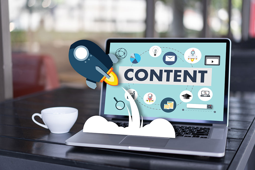 Image of laptop with content rocket